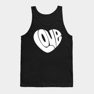 Love word in a heart shape simple cute design for valentines day Tank Top